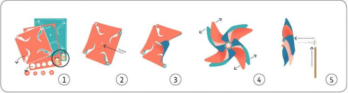 Zrób to sam wiatraczki dla dzieci Sweet Djeco