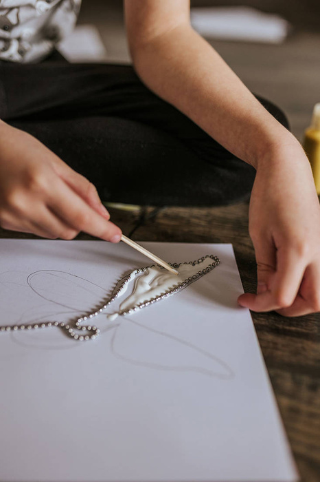 Zestaw kreatywny dla dzieci Malowanie łańcuszkiem Kwiaty I love creativity Janod