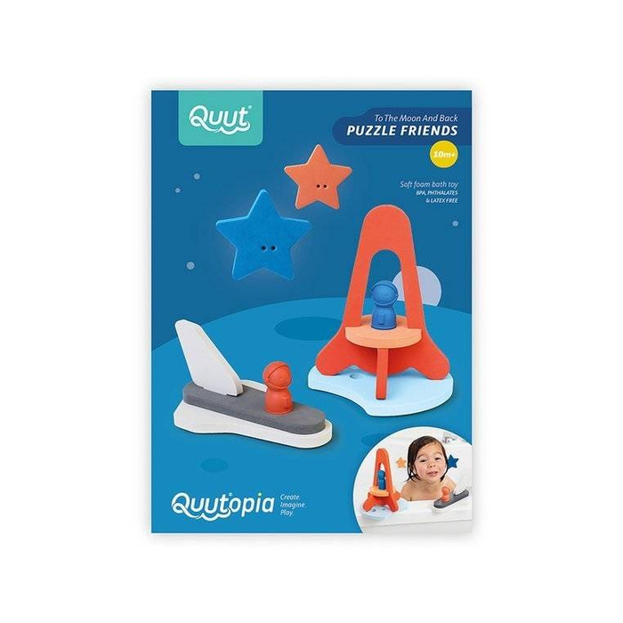 Zestaw puzzli piankowych do kąpieli 3D Quutopia Wyprawa na księżyc Quut