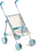 Wózek spacerówka dla lalek niebieska kolekcja Pomea Djeco