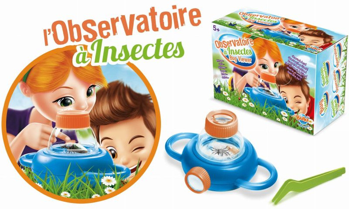 Zestaw lupa małego odkrywcy z pincetą do obserwacji owadów Buki