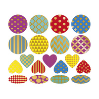 Duże naklejki wielorazowe dla dzieci 150 sztuk Figury geometryczne Janod