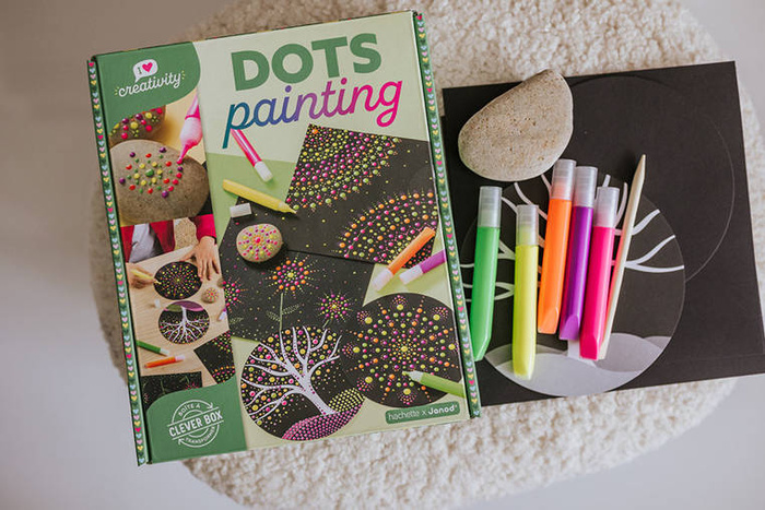 Zestaw kreatywny Malowanie kropkami 5 projektów Janod