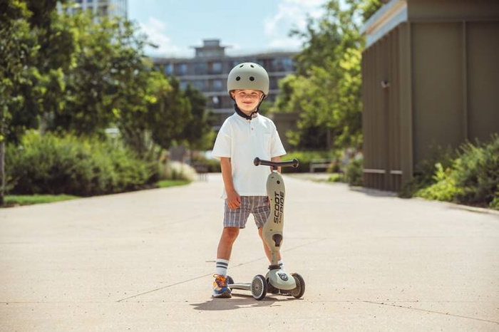 SCOOTANDRIDE Kask S-M dla dzieci 3+ Olive