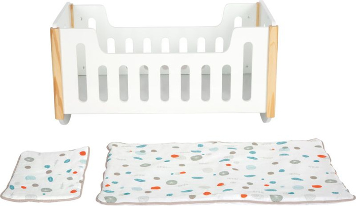 Łóżeczko na biegunach Kołyska dla lalki Little Button Small Foot