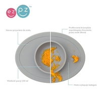 EZPZ Komplet pierwszych naczyń silikonowych First Foods Set szary