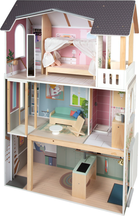 Duży domek dla lalek z drewna Willa z dodatkami Small Foot