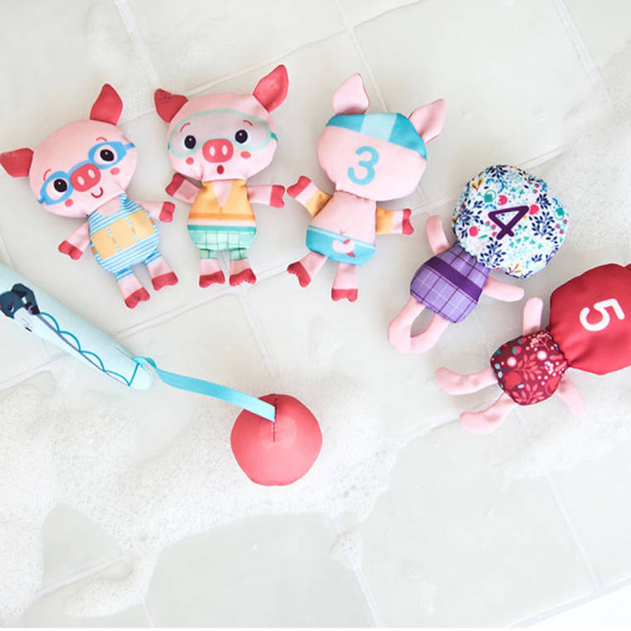 Zabawa w wędkowanie w kąpieli Wilk Louis Lilliputiens