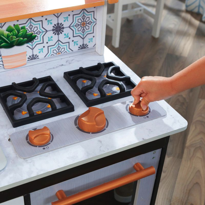 Czarna kuchnia dla dzieci Artisan Island KidKraft