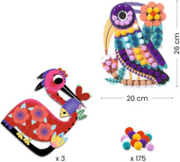 Zestaw zrób to sam obrazki z pomponów Ptaszki Djeco