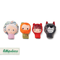 Pacynki z bajki Czerwony Kapturek 4szt. na palec Lilliputiens