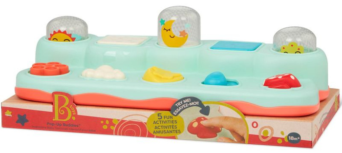 Interaktywna konsola manipulacyjna poznawanie pogody Pop-Up Buddies B.Toys
