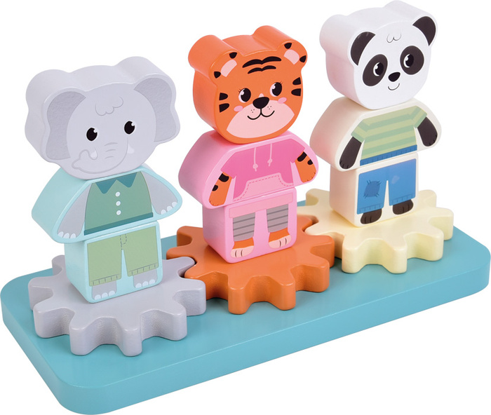 Klocki drewniane na palikach zwierzątka Jungle Friends Foot