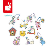 10 ozdób z termokurczliwego plastiku do samodzielnego wykonania Koty i psy Janod