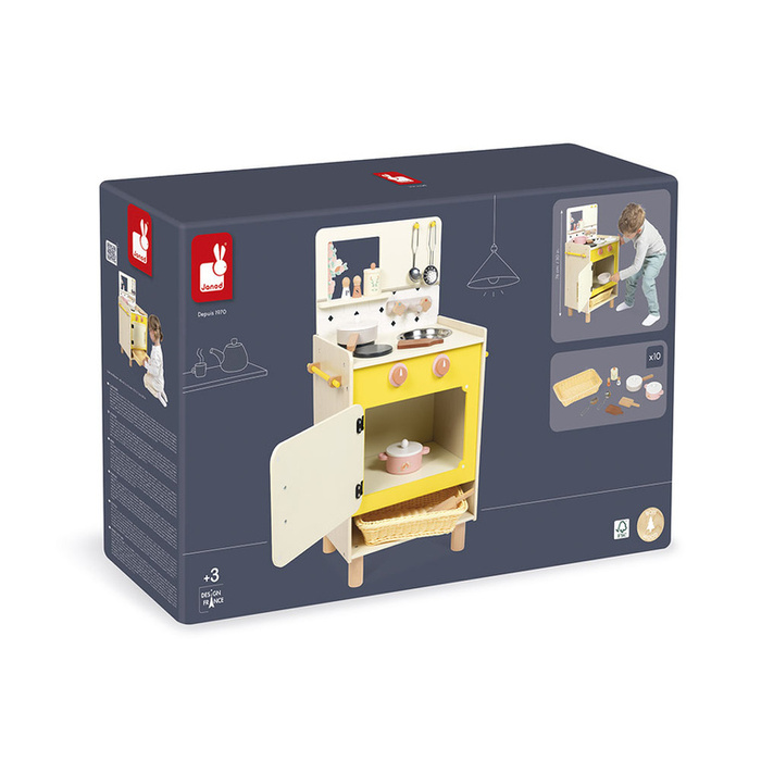 Drewniana kuchnia dla dziecka z 10 akcesoriami Shiny Grandma Janod