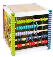 Kostka edukacyjna z drewna. Kula ziemska