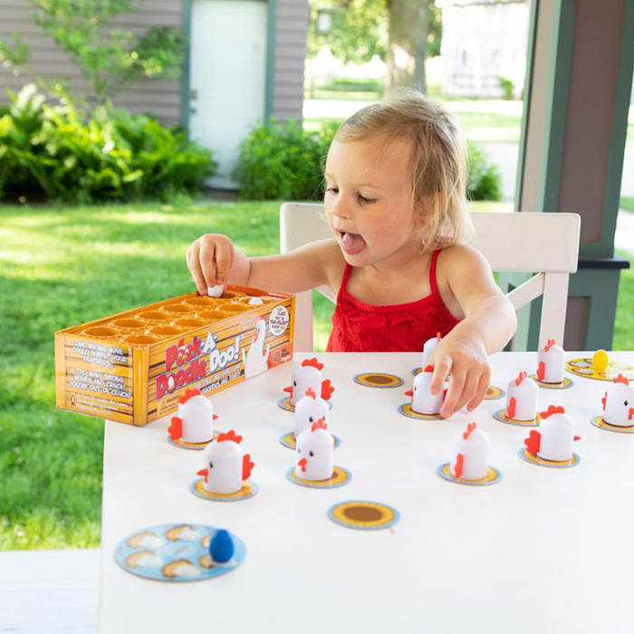 Memory gra na dobrą pamięć Kurnik Peek-A-Doodle Doo Fat Brain Toys