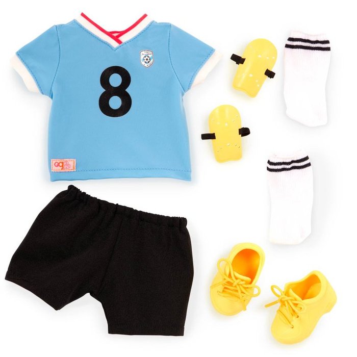 Lalka dla dzieci piłkarz Mateo 46cm z akcesoriami sportowymi Our Generation