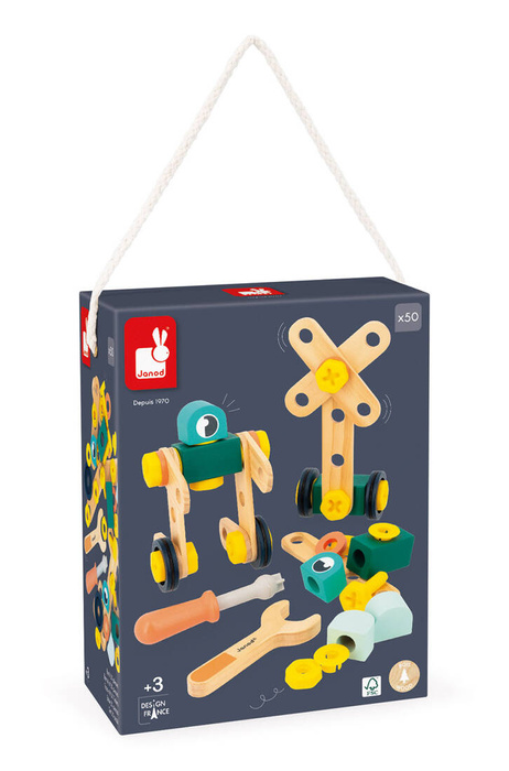 Drewniany zestaw konstruktorski Brico'kids 50 el. Janod