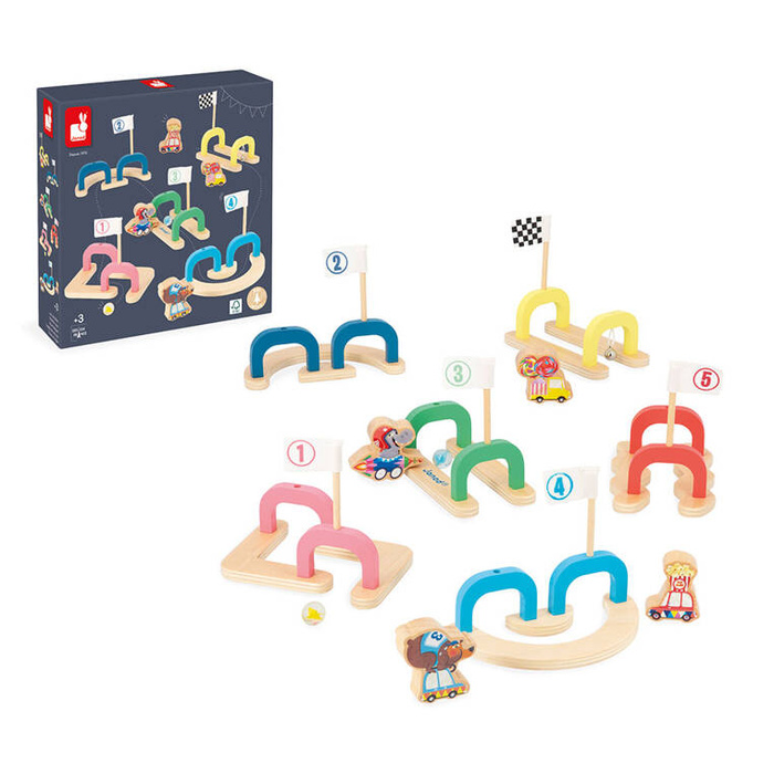 Gra w kulki marmurki Wyścig z przeszkodami Applepop Janod