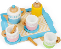 Drewniany zestaw herbaciany z tacą Bigjigs