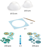 Zestaw artystyczny papierowe miseczki Niebieskie Djeco