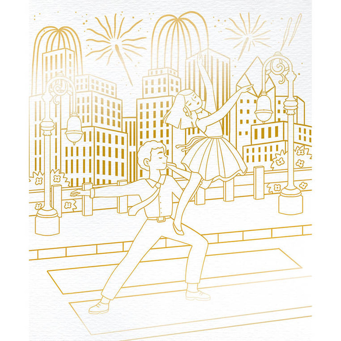 Artystyczny zestaw kreatywny Złote kontury Tancerki Janod