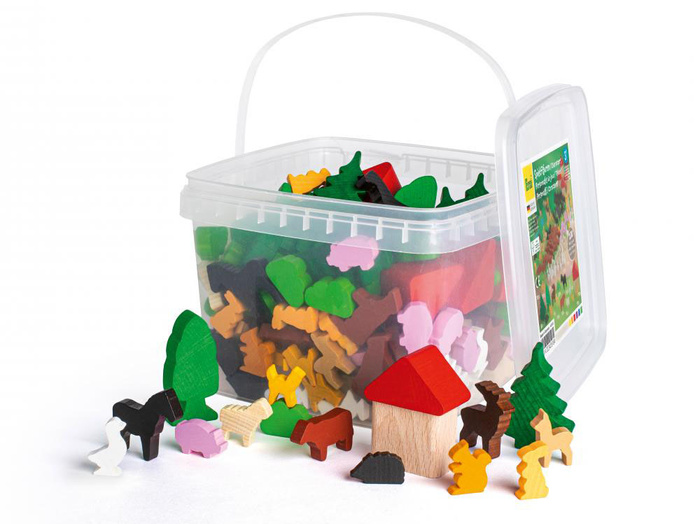 Drewniane figurki dla dzieci 200 el. Erzi