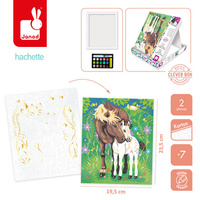 Zestaw kreatywny dla dzieci Malowanie po numerach Konie Janod