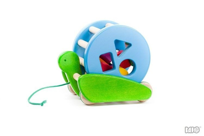 Kolorowy ślimak z klockami. Sorter, Bajo