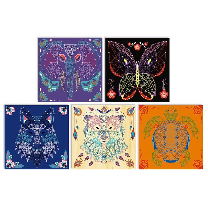 Zestaw kreatywny String Art Zwierzęta 8+, Janod