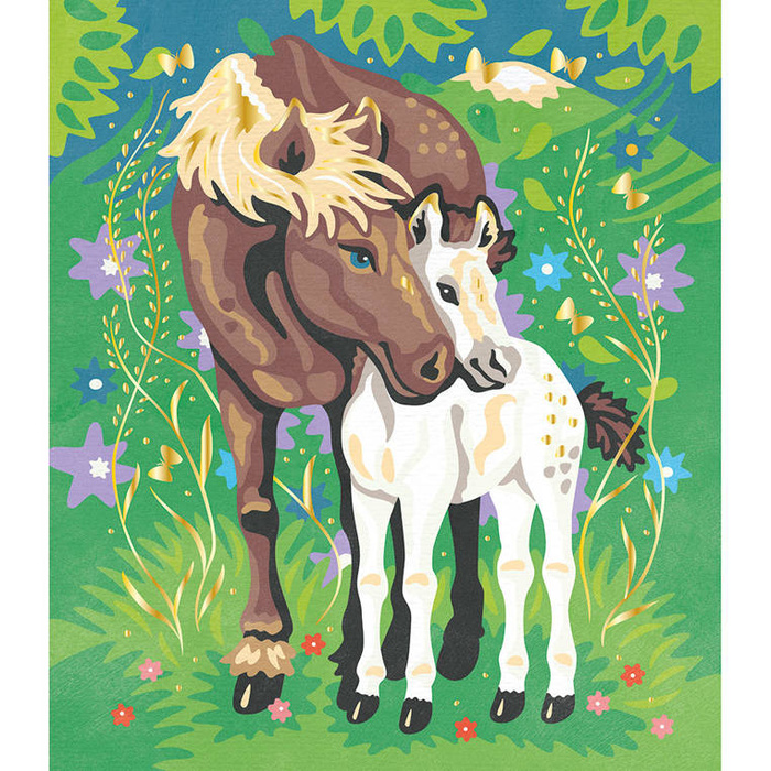 Zestaw kreatywny dla dzieci Malowanie po numerach Konie Janod