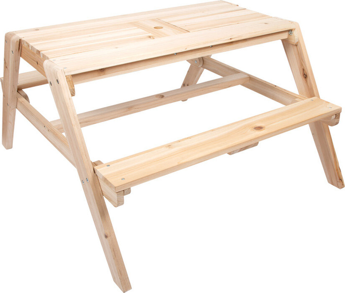 Drewniany stolik ogrodowy z siedzeniami zabawa błotem Small Foot