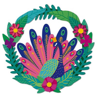 Zestaw kreatywny Papierowy wieniec na ścianę Paw 7+ Janod