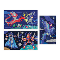 Zestaw kreatywny dla dzieci Brokat Bohaterowie Janod