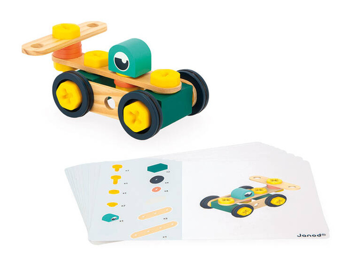 Drewniany zestaw konstruktorski Brico'kids 100 el. Janod