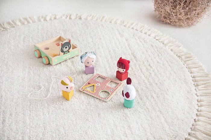 Drewniany wózek do ciągnięcia Wilk Louis LILLIPUTIENS