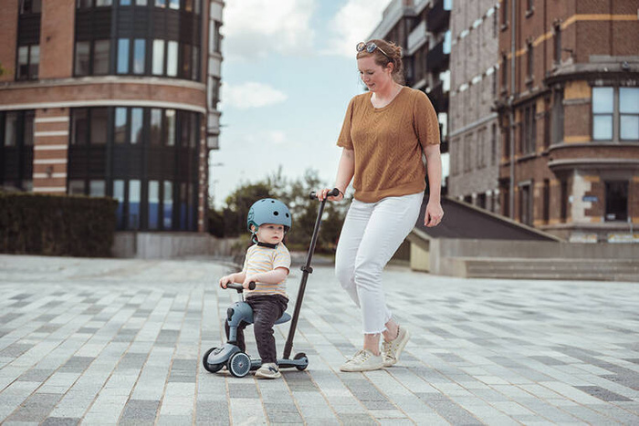 SCOOTANDRIDE Highwaykick 1 Push and Go 2w1 Jeździk i hulajnoga z rączką do prowadzenia 1-5 lat SCOOTANDRIDE Highwaykick 1 Push and Go 2w1 Jeździk i hulajnoga z rączką do prowadzenia 1-5 lat Steel