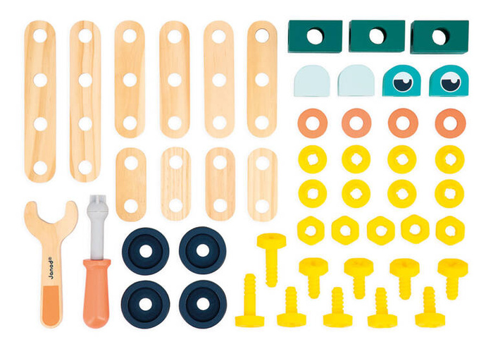 Drewniany zestaw konstruktorski Brico'kids 50 el. Janod