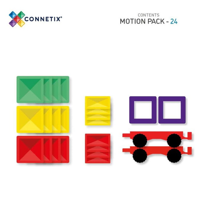 Klocki magnetyczne Connetix Rainbow Motion Pack 24 el