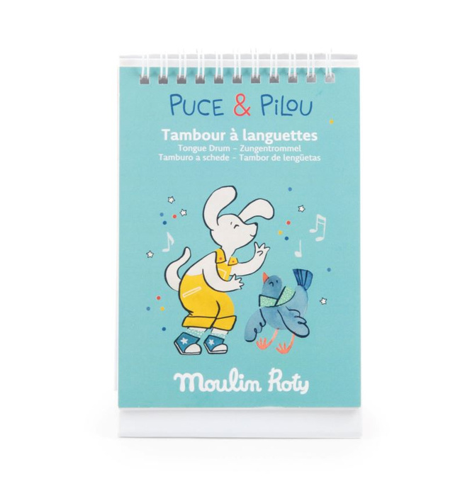 Bębenek językowy duży PUCE & PILOU jasnoniebieski Moulin Roty