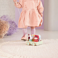 Drewniany wózek do ciągnięcia Wilk Louis LILLIPUTIENS 