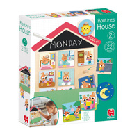 Drewniany domek z planem dnia Routines House Goula 