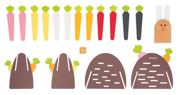 Gra strategiczna drewniana 2-4 os. Magiczna Marchewka Janod