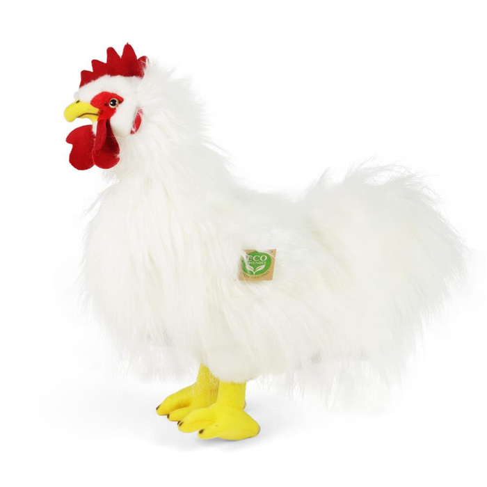 Maskotka dla dzieci biały kogut 33 cm Rappa