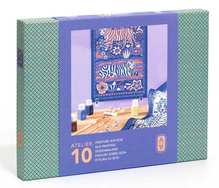 Zestaw artystyczny Malowanie na jedwabiu AGA Atelier 10 Djeco