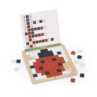 Układanka dla dzieci 4w1 Symetria kodowanie mozaika i piksele Janod