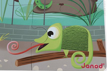 Puzzle sensoryczne 20 elementów Wycieczka do Zoo Janod