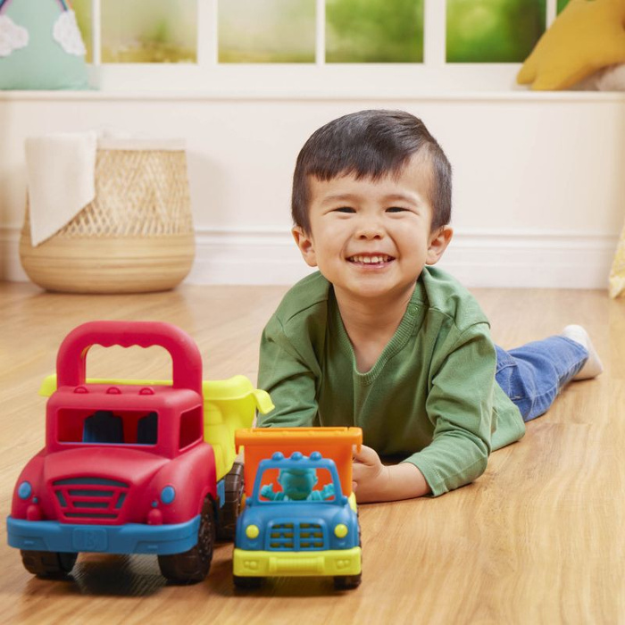 Zestaw dwóch wywrotek dla dzieci ciężarówki Grab-n-Go Truck Set B.Toys