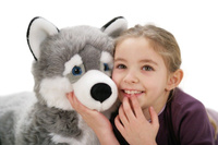 Pluszowy pies. Husky, 60 cm, Trudi